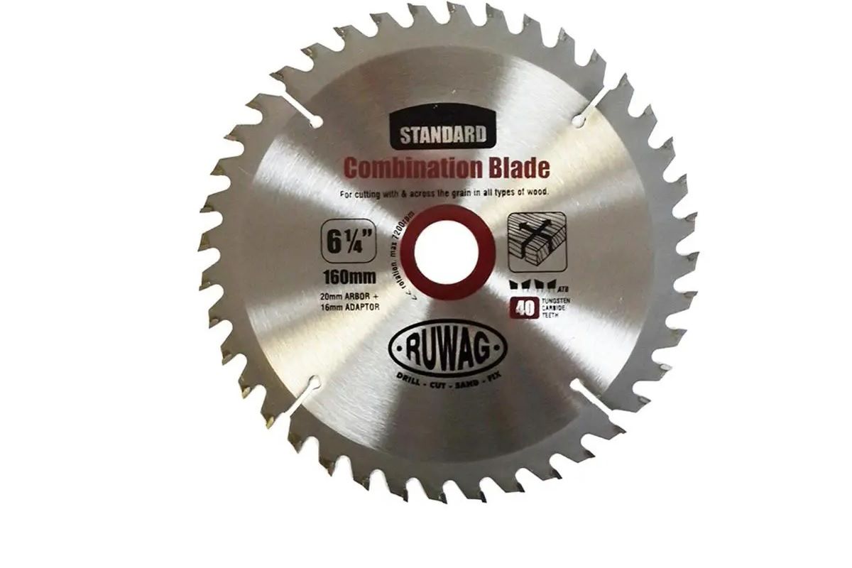 Circular Saw Combination Blade, TCT, 40T, 160mm x 20mm Bore BY WOODLY