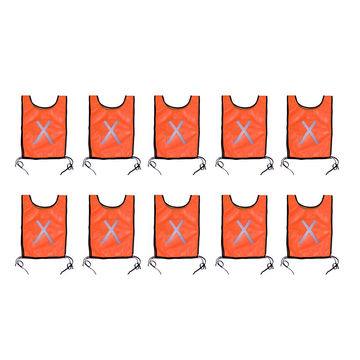 PIONEER SAFETY Bib Reflective Fluorescent Orange ( 10 Pack )