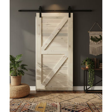 Double Z-Brace Barn Door with Hardware Kit (2100mm x 920mm x 36mm)