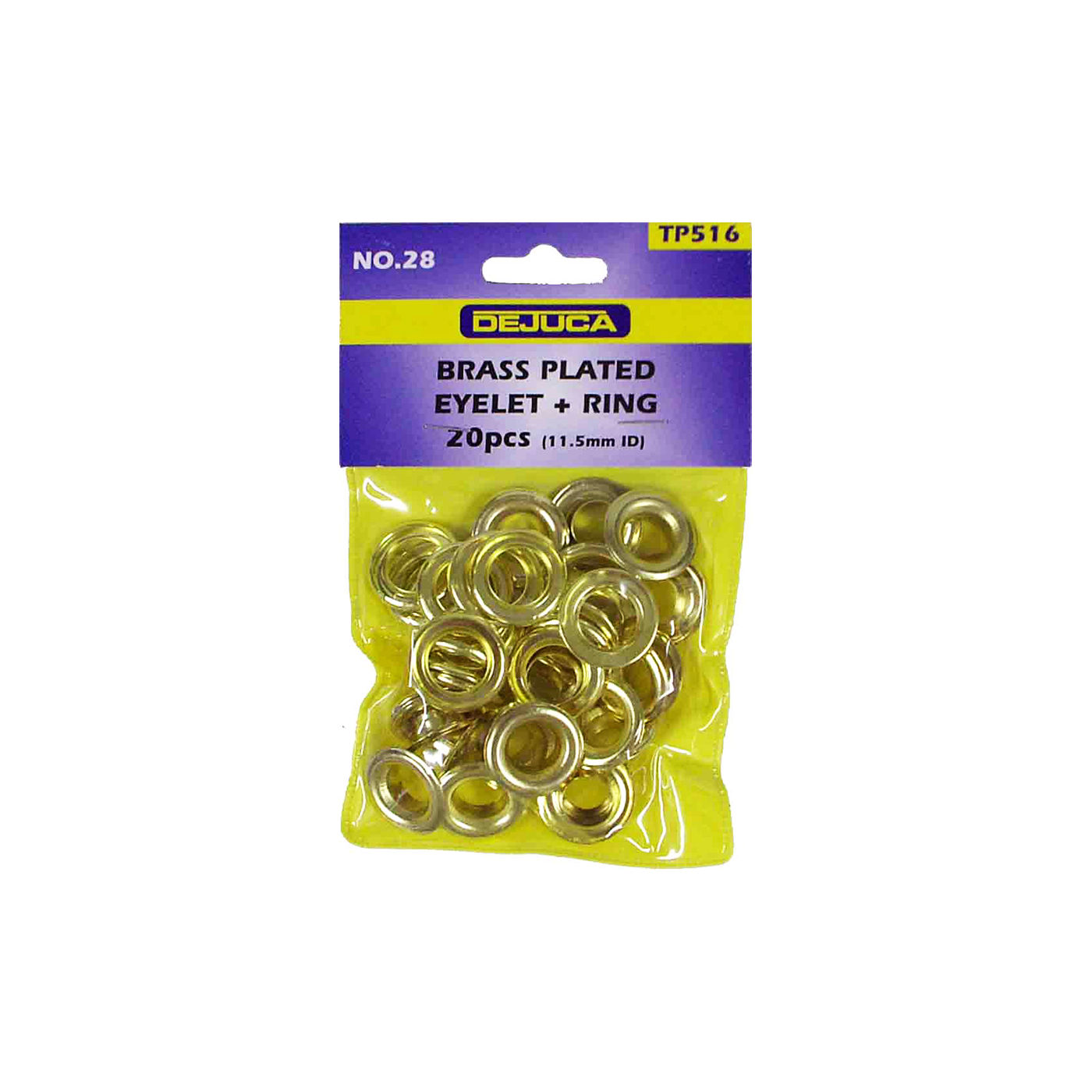 Dejuca - Eyelets - Bp - No.28 - 11.5mm - Id - 20/Packet - 5 Pack