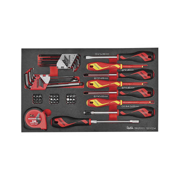 54PC Screwdriver & Hex/Torx Key Set in EVA Foam (with metric measuring tape)