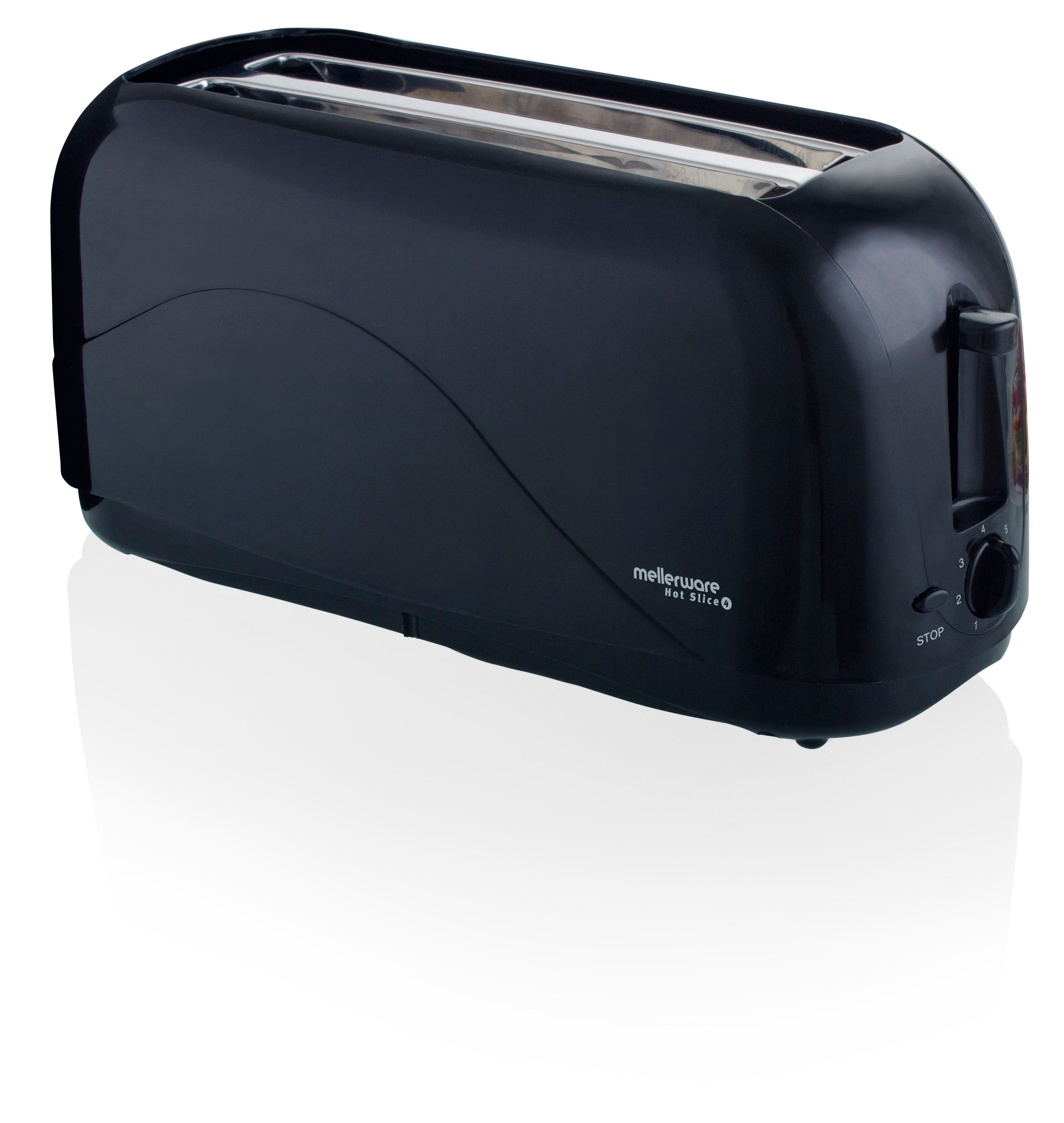 Mellerware Toaster 4 Slice Plastic Black