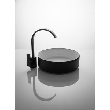Black Mixer Tap & Round Basin Combo