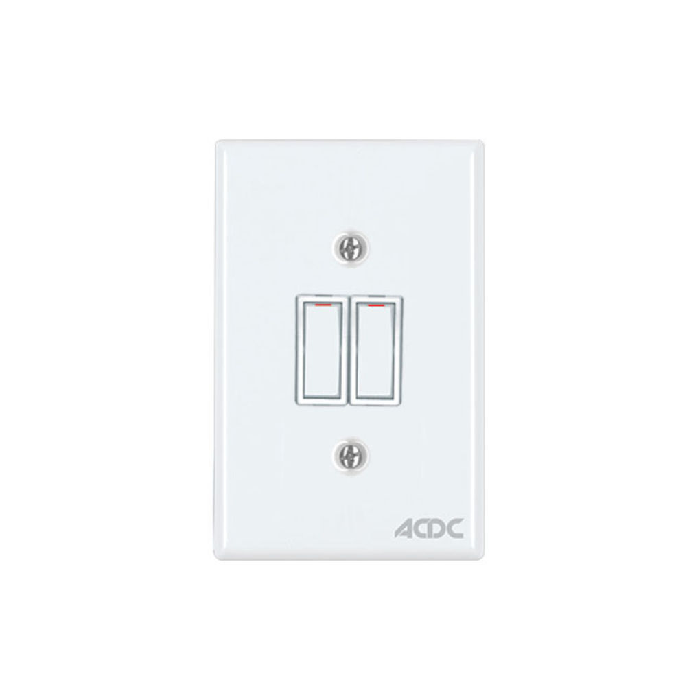 Classic Switches - 2 x 4 2 Lever 1 Way - White
