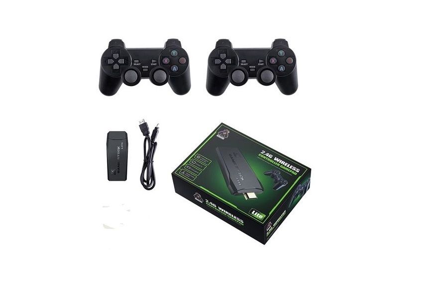 4K Ultra HD Game Stick + 2 x Wireless Controllers Gamepad Set