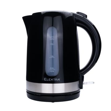 Elektra Electric Plastic Cordless Kettle 1.7L with 360 Degree Base - Black