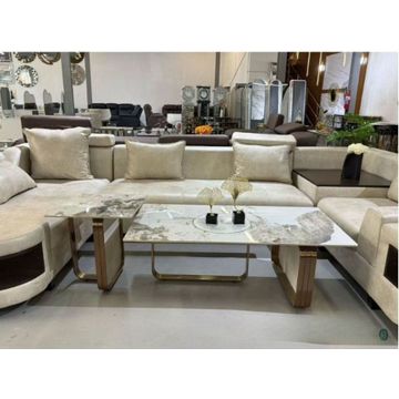 Marble Black Legged Coffee Table