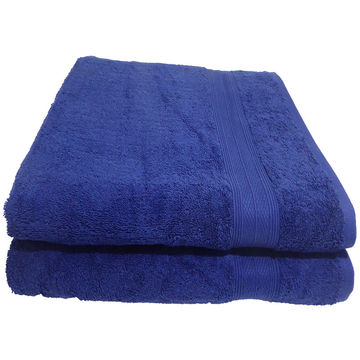 Bunty's Plush 450GSM 90x150cms Bath Sheets - Estate Blue(2pc Pack)