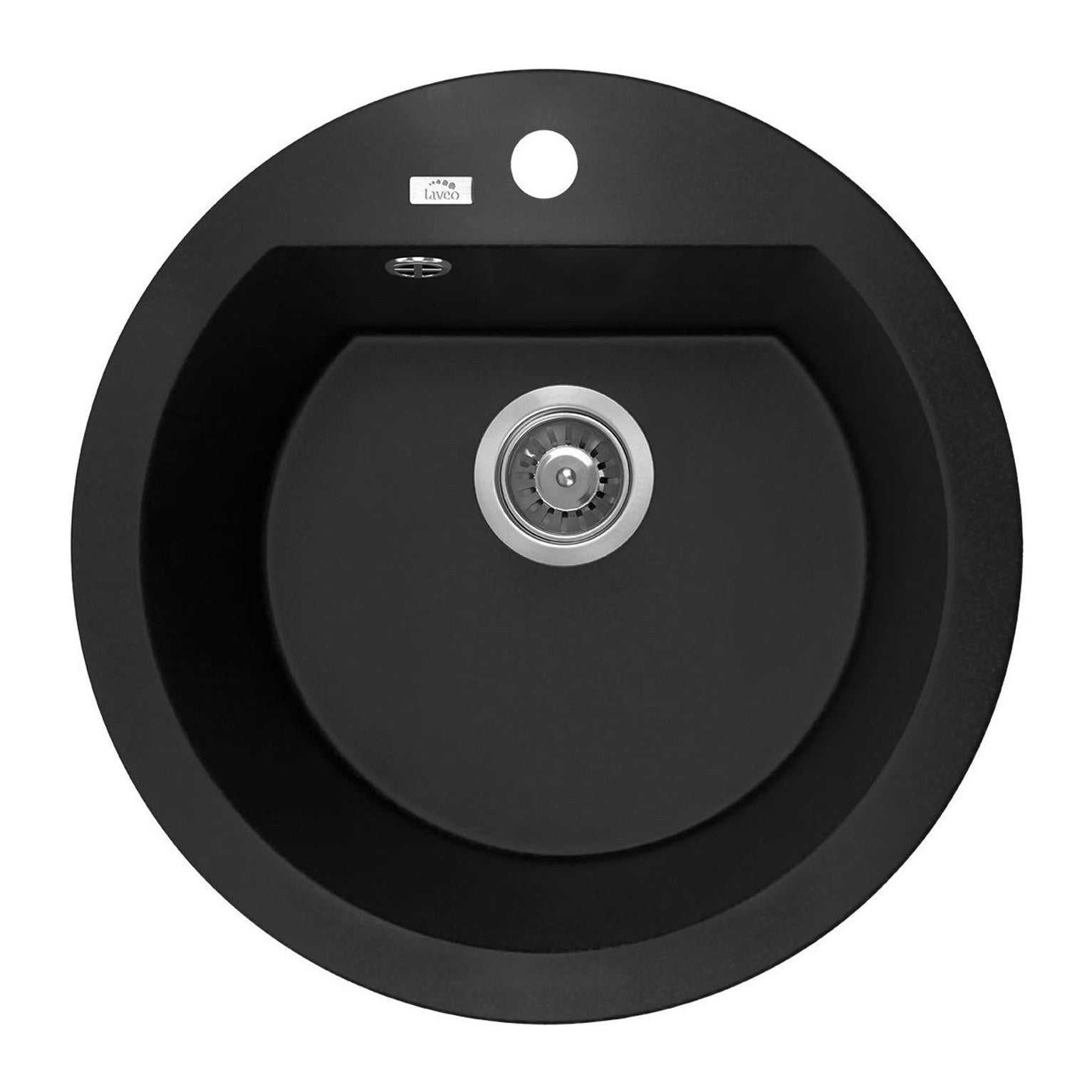 Laveo Dafne 510 Granite Composite Kitchen Sink 1 Bowl - Black (Monochrome)