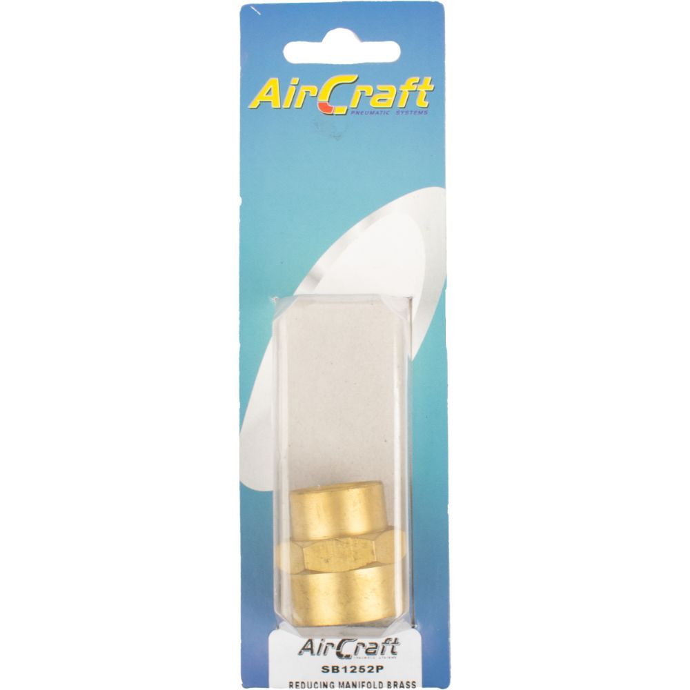 AirCraft - Reducing Manifold Brass 1/2 x 3/4 F/F 1 Piece Pack