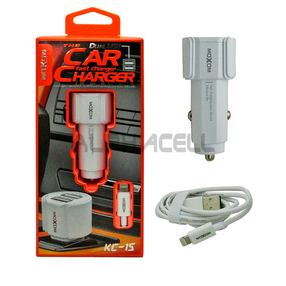 CAR CHARGER MOXOM  - i6/I7/I8 - KC-15