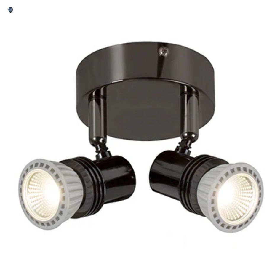 Sand Black Aluminium and Acrylic LED Fitting with Moveable Arms