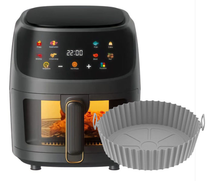 Silver Crest 8-in-1 Air Fryer Digital LED Display - 8L + Free Tongs