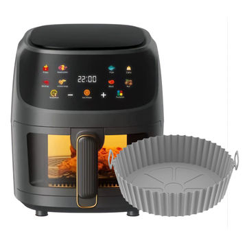 Silver Crest 8L Digital Clear View Window Air Fryer + FREE Silicone Liner
