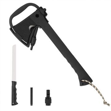 Camping Axe with Knife, Flint & Whistle : Amazon Jungle Survival Tomahawk