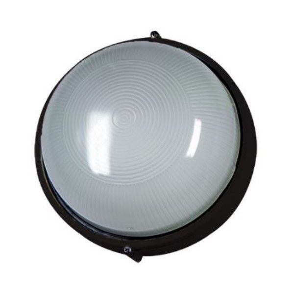 Black Die Cast Bulkhead E27 100W IP54