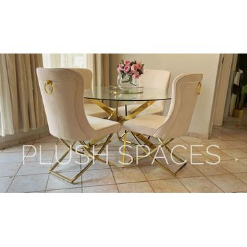 Tey Plush Dining Set