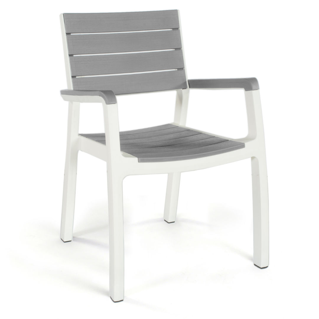 Keter Harmony Dining Arm Chair - Grey/White