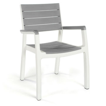 Keter Harmony Dining Arm Chair - Grey/White
