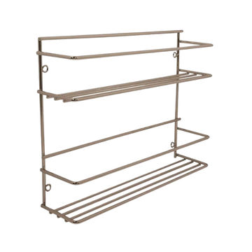 Spice Rack, Chrome Plated, 2 Tier
