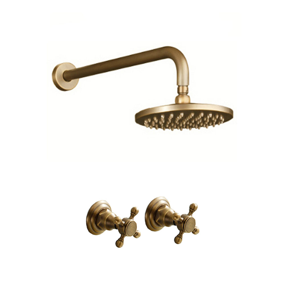 TTB051- BRASS SHOWER & ANTIQUE HANDLES