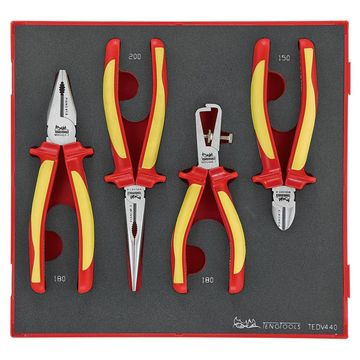 4PC 1000 Volt Insulated Plier Set in EVA Foam