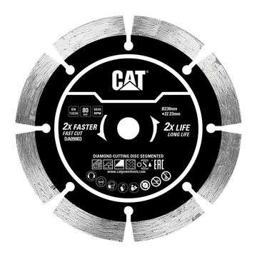 CAT Diamond Cutting Disc Segmented 230mm x Bore 22.23mm