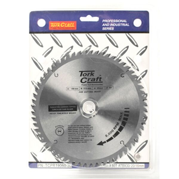 Blade Tct 190 X 60T 30/20/16 Atb Positive Profesional Industrial