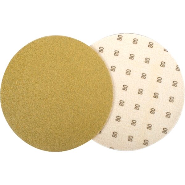 Gold Disc (50 Pieces) 80 Grit 150Mm Without Hole Hook And Loop