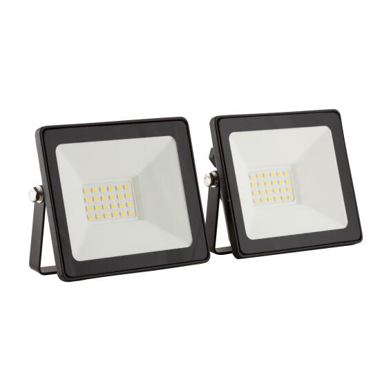 Twin pack 20w flood light  cool white black 