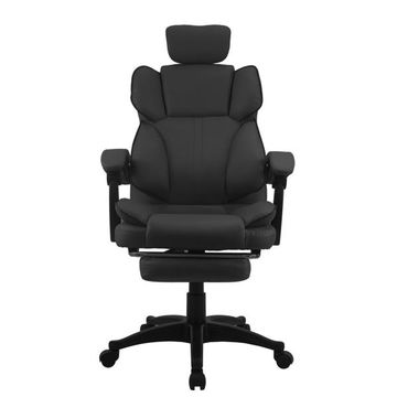 Emperor High Back Office Chair with leg rest and spring coil - Black