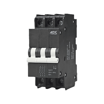 Circuit Breaker 13mm 6KA  3 Pole C-Curve   50A