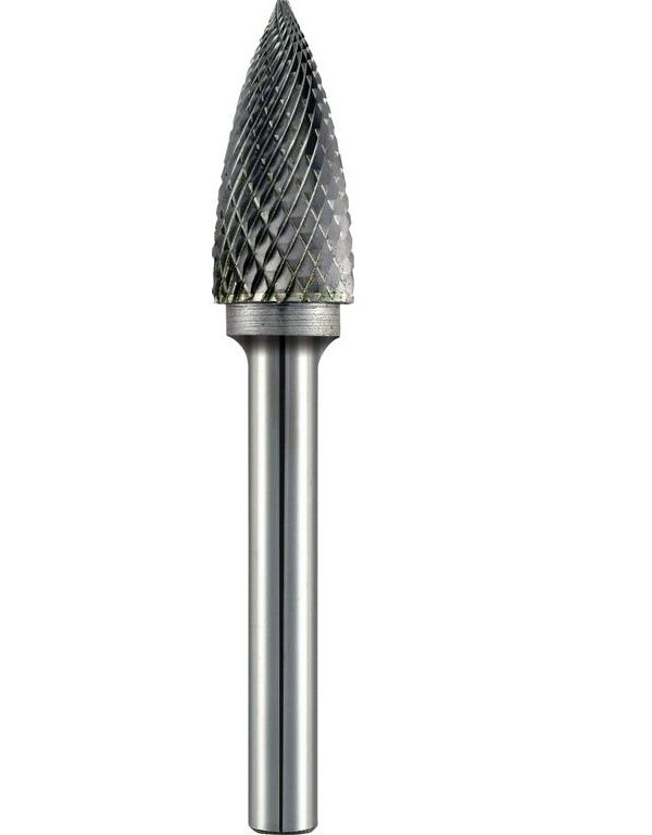 ALPEN - TC Rotary Burr 6mm Arc Pointed Nose for Hard Metals