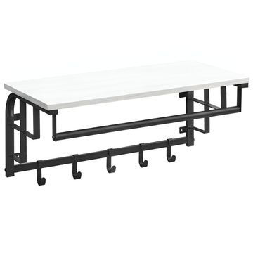Bragg Havana Wall Mounted Coat Rack, White