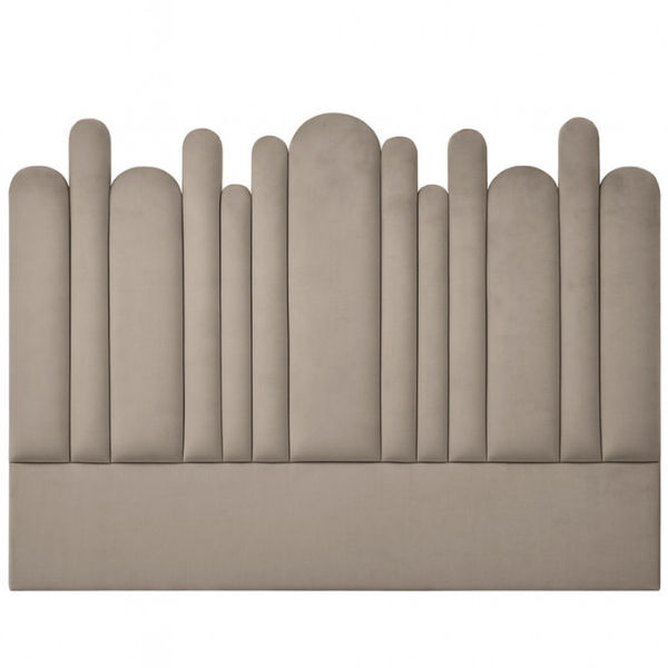 Yardley Artisty Velvet Overlap Headboard Only Double Dust