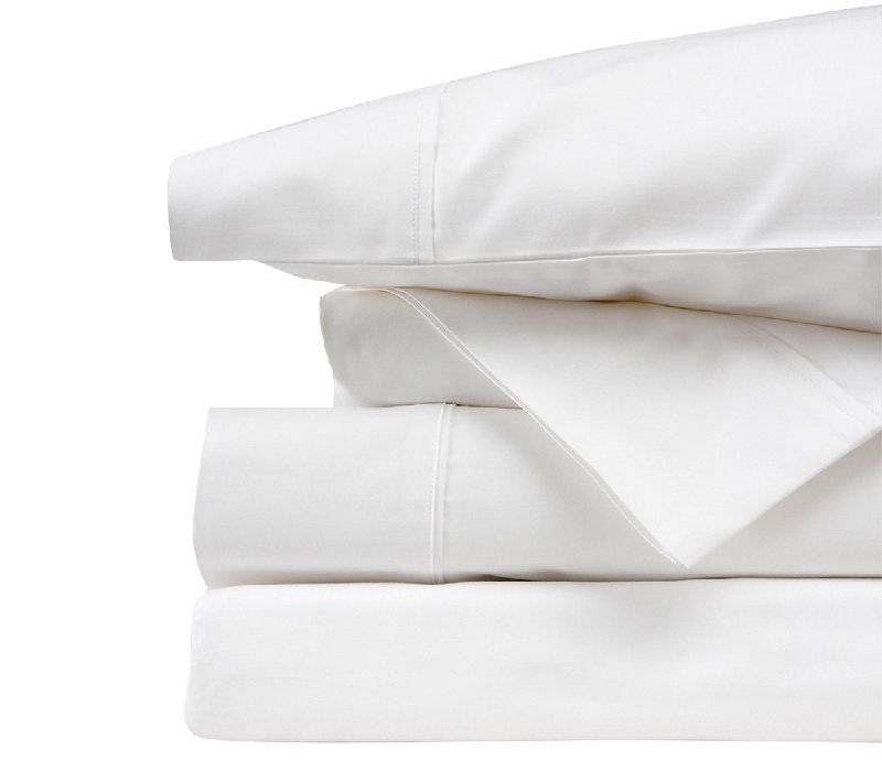 Chic Linen Luxurious Fitted Sheet White - (Size: Queen)