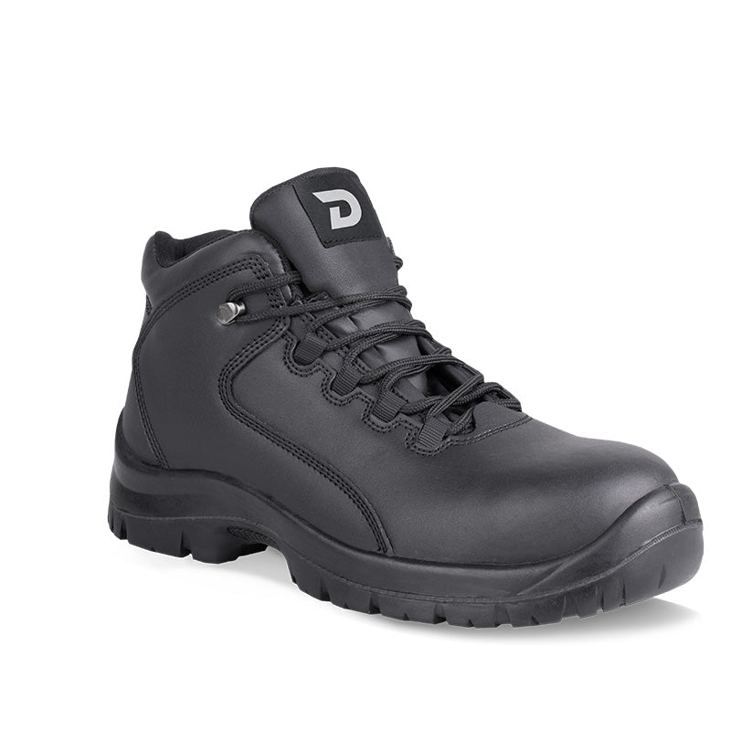 DOT Hiker Oil/Acid Safety Shoe Steel Toe Flexible Sole Black Size 8
