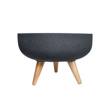 Rustic Bowl Japi Planter With Stand JVRD45