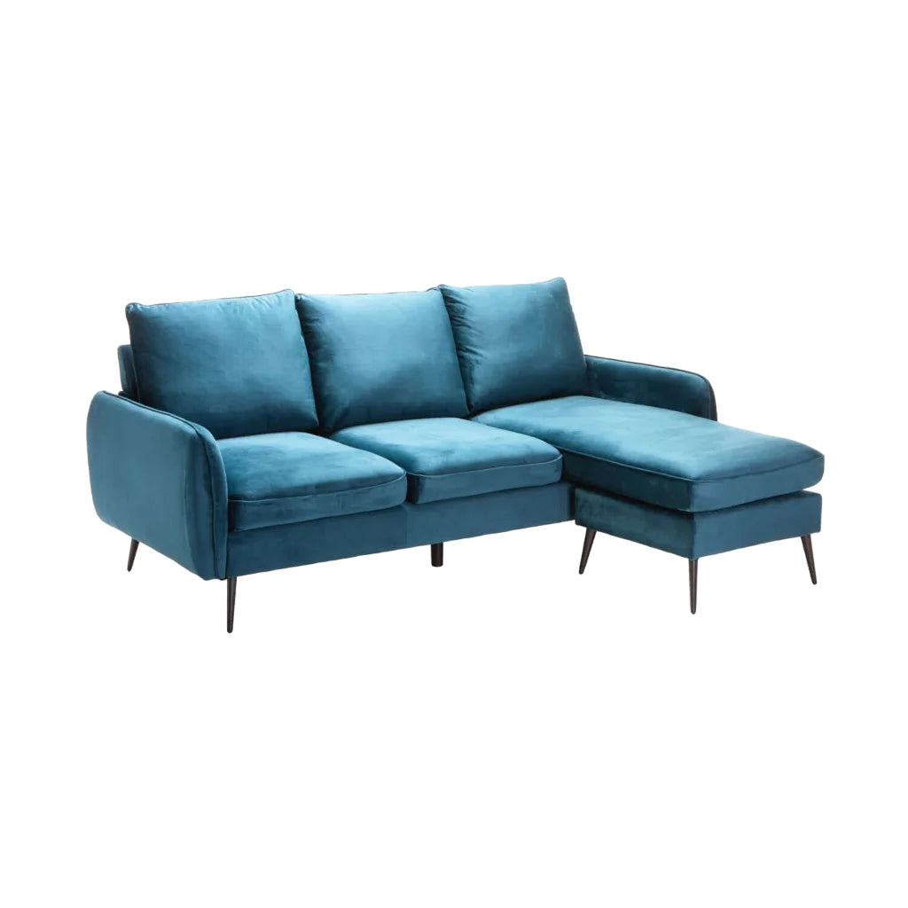 Vividitto - Subiya Fabric Corner Chaise - Teal