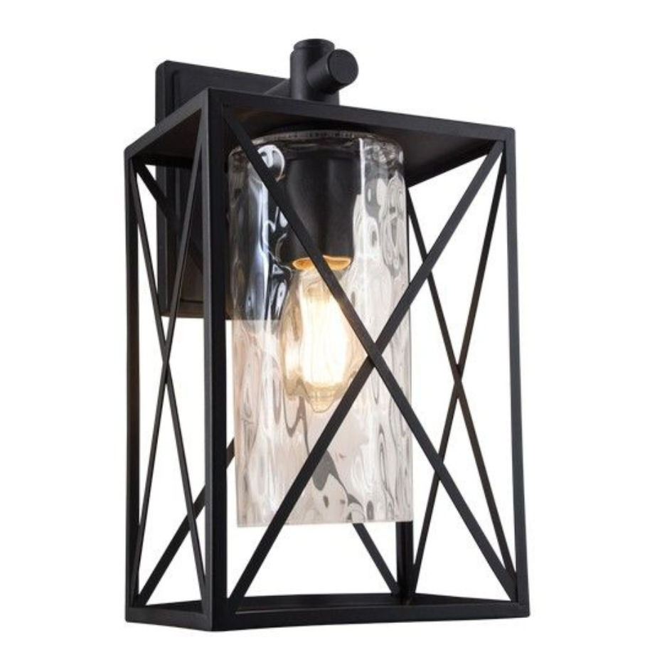 Down Facing Metal Lantern with Clear Glass