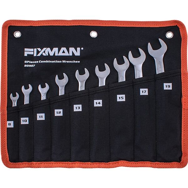 Fixman 9Pcs Combination Spanner Set 8-10-11-12-13-14-15-17-19
