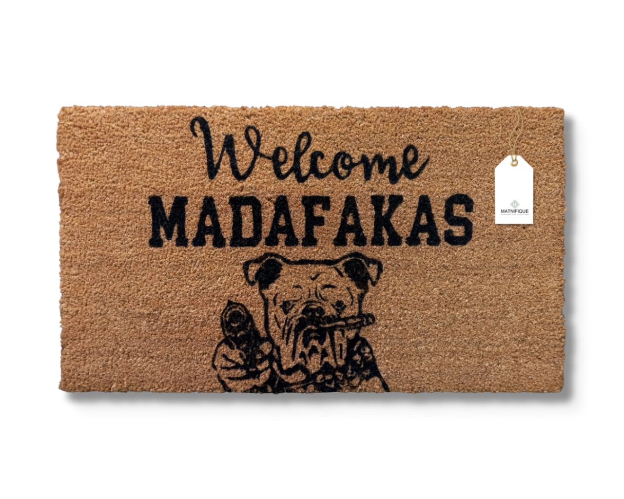 Matnifique Coir Design Doormat - Madafakas 700 x 400 x 14mm