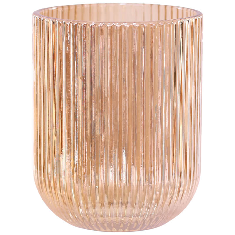 Ribbed Amber Tumbler Glass 250ml-set of 6
