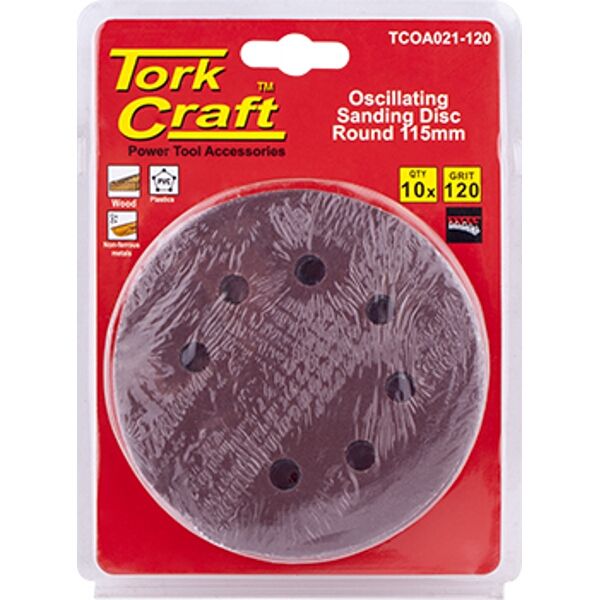 Oscilating Sandpaper A/O 115Mm 10Pc  Round 120Grit