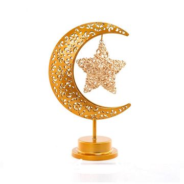 Star Battery Operated Moon Shaped LED Light Warm White