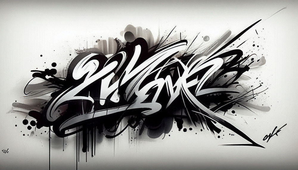 Canvas Wall Art - Canvas Wall Art – Signature Street Painting  - B1132 - [120 x 80 cm]