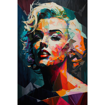 Canvas Wall Art - Marilyn Monroe Abstract Painting - B1542 - [120 x 80 cm]