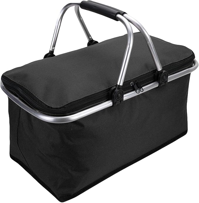 Durable Foldable Shopping Bag - Keep Warm & Waterproof - Black
