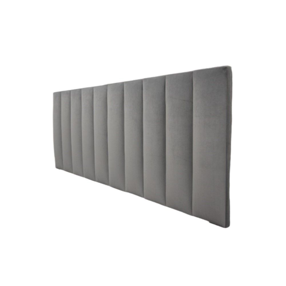 Dave Headboard Single Velvets Grey