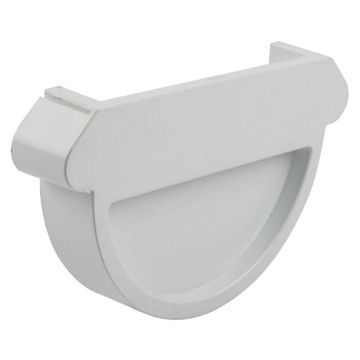 Agrinet Pvc Half-Round Gutter Stop End - Pack of 5